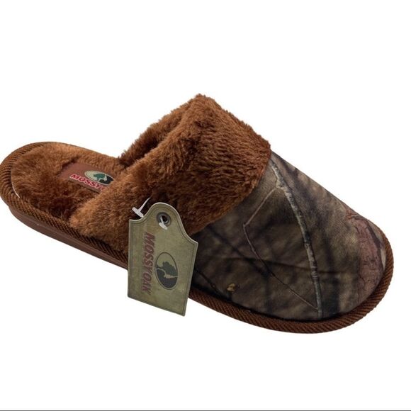 Mossy Oak Men's Camouflage Plush-Trim Scuff Slippers • Size M • NWT - Picture 4 of 7
